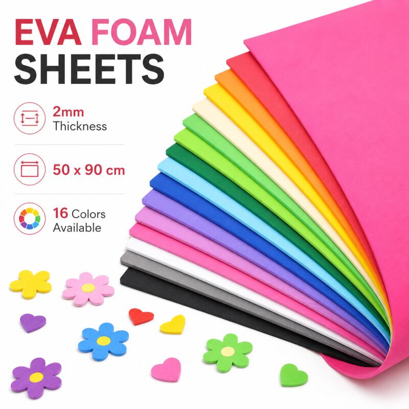 Cosplay Prop Foam - 2 fogli di schiuma EVA, colorati,