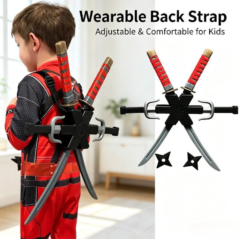 Cosplay Prop Knife - Halloween 1:1 Set Ninja per Bambini,